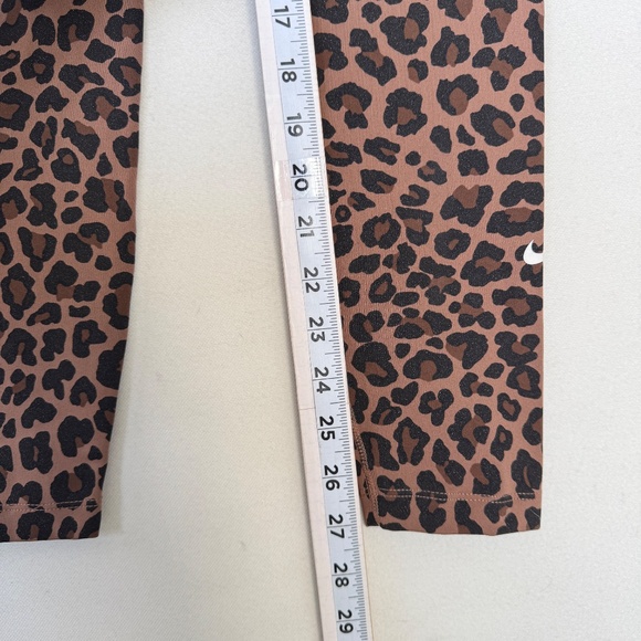 Nike Women Leggings Dri-Fit Brown XS Animal Print Performance Athletic Running - Picture 5 of 10